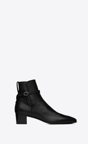 유럽직배송 입생로랑 부츠 SAINT LAURENT terry jodhpur boots in smooth leather 7174521YL001000