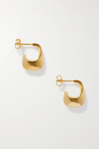 유럽직배송 BY PARIAH Bell recycled gold vermeil hoop earrings 1647597282948029