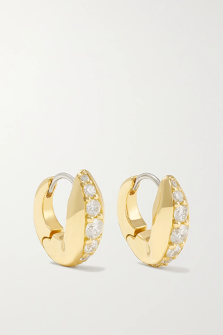 유럽직배송 멜리사케이 귀걸이 MELISSA KAYE Remi 18-karat gold diamond hoop earrings 45666037505282680