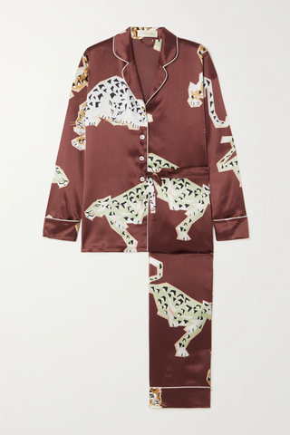 유럽직배송 올리비아본할 파자마세트 OLIVIA VON HALLE Lila printed silk-satin pajama set 38063312418812746