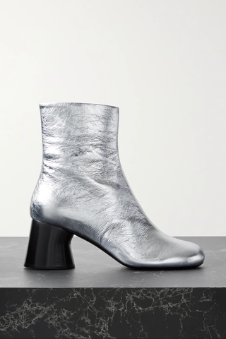 유럽직배송 카이트 앵클부츠 KHAITE Admiral metallic crinkled-leather ankle boots 38063312420885167