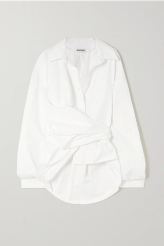 유럽직배송 발렌시아가 셔츠 BALENCIAGA Oversized asymmetric cotton-poplin wrap shirt 1647597284060099