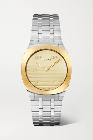 유럽직배송 구찌 GUCCI 25H S 30mm gold-plated stainless steel watch 43769801098180963