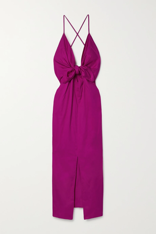 유럽직배송 마라호프만 원피스 MARA HOFFMAN Lolita tie-front organic cotton-poplin dress 42247633207892126