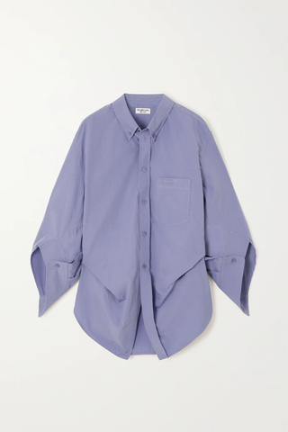 유럽직배송 발렌시아가 셔츠 BALENCIAGA Swing Twisted oversized cotton-blend poplin shirt 1647597284059096