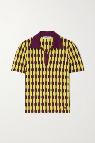 유럽직배송 토리버치 카라티 TORY BURCH Striped jacquard-knit polo shirt 1647597285073493