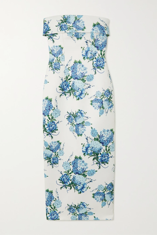 유럽직배송 에밀리아 윅스테드 원피스 EMILIA WICKSTEAD Keeley strapless floral-print taffeta-faille maxi dress 43769801095620667