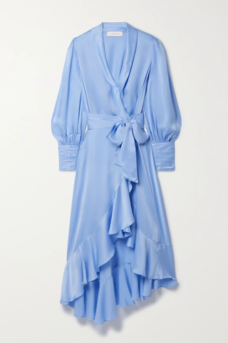 유럽직배송 짐머만 원피스 ZIMMERMANN Asymmetric ruffled silk-satin midi wrap dress 1647597287530190