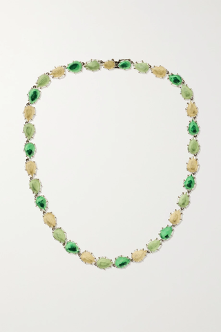 유럽직배송 LARKSPUR &amp; HAWK Caterina Rivière rhodium-dipped quartz necklace 1647597280569145