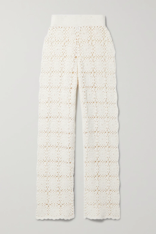 유럽직배송 레셋 팬츠 LESET Lucy crocheted cotton straight-leg pants 45666037505295401