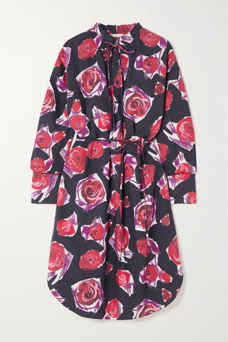 유럽직배송 마르니 원피스 MARNI Floral-print cotton-poplin midi dress 43769801095581183
