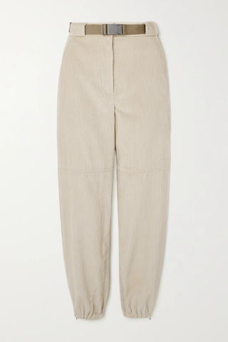 유럽직배송 브루넬로쿠치넬리 팬츠 BRUNELLO CUCINELLI Belted cotton-corduroy tapered pants 46376663162454425