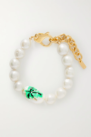 유럽직배송 MARTHA CALVO Miami Vice gold-tone pearl bracelet 1647597282948013