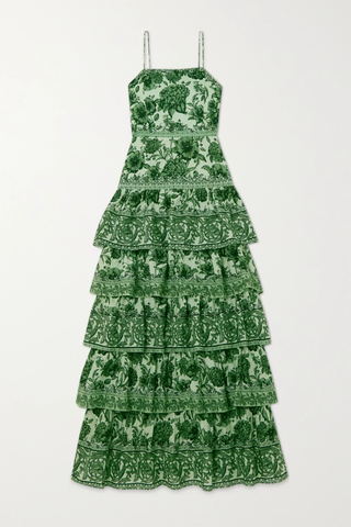 유럽직배송 앨리스앤올리비아 원피스 ALICE + OLIVIA Valencia tiered floral-print cotton maxi dress 45666037505248021