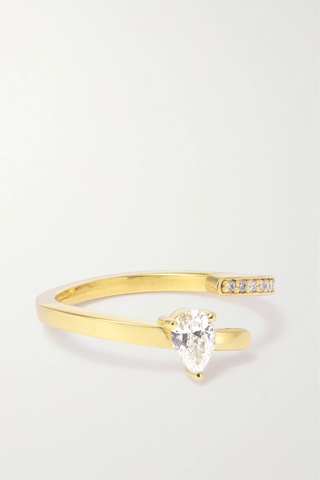 유럽직배송 키마이 반지 KIMAÏ Aqua 18-karat recycled gold laboratory-grown diamond ring 43769801095846643