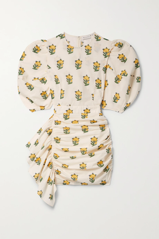 유럽직배송 로드 미니원피스 RHODE Pia draped ruched floral-print cotton-voile mini dress 43769801095294012