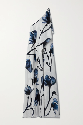 유럽직배송 알렉산더맥퀸 ALEXANDER MCQUEEN One-shoulder asymmetric printed silk-voile gown 1647597284275871