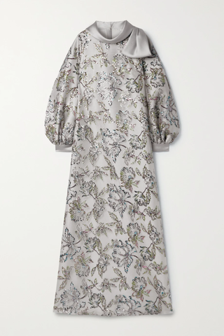 유럽직배송 림아크라 REEM ACRA Sequin-embellished embroidered tulle and satin-piqué gown 38063312419322975