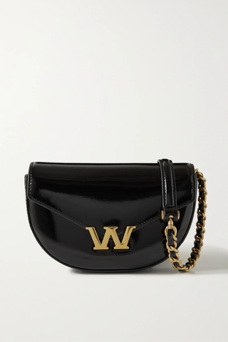 유럽직배송 알렉산더왕 숄더백 ALEXANDER WANG W Legacy chain-embellished glossed-leather shoulder bag 42247633208336813