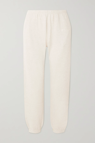 유럽직배송 WSLY Embroidered organic cotton-blend jersey track pants 29419655931571835