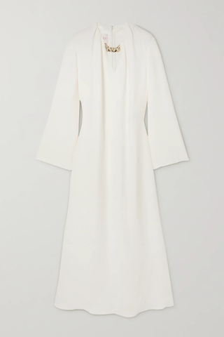 유럽직배송 발렌티노 원피스 VALENTINO Embellished silk-crepe midi dress 42247633208865923