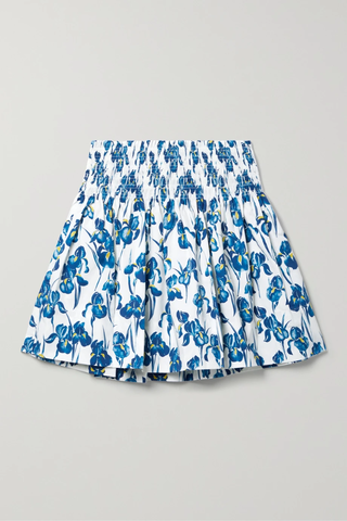유럽직배송 제이슨우 미니스커트 JASON WU Smocked floral-print cotton-poplin mini skirt 43769801095606239