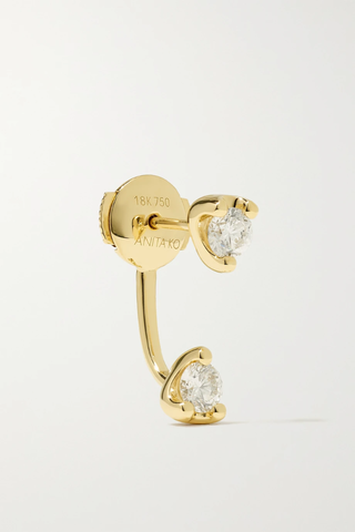 유럽직배송 아니타고 싱글 귀걸이 ANITA KO Large Orbit 18-karat gold diamond single earring 1647597282841380