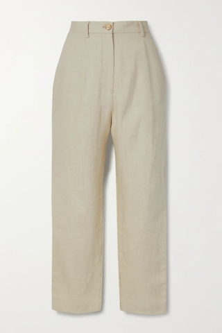 유럽직배송 CO Pleated linen and cotton-blend pants 43769801095283588