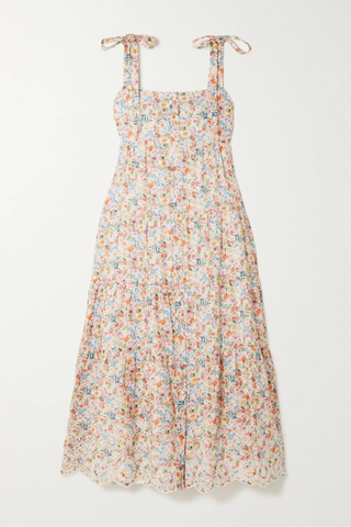 유럽직배송 에르뎀 원피스 ERDEM Georgia shirred broderie anglaise floral-print linen and cotton-blend midi dress 38063312418819197