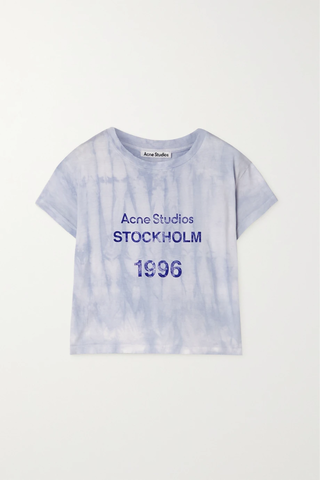 유럽직배송 아크네스튜디오 티셔츠 ACNE STUDIOS Cropped distressed printed organic cotton-jersey T-shirt 1647597285299484
