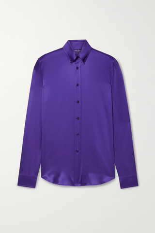 유럽직배송 랄프로렌 셔츠 RALPH LAUREN COLLECTION Cameron mulberry silk-blend charmeuse shirt 43769801097539190