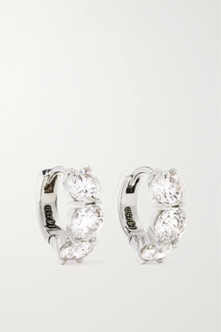 유럽직배송 일레아나마크리 귀걸이 ILEANA MAKRI 18-karat white gold diamond hoop earrings 1647597282728203