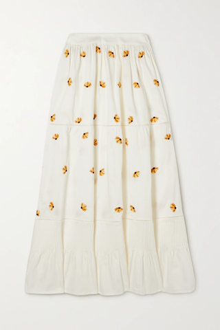 유럽직배송 LUG VON SIGA Ornella tiered embroidered cotton-poplin maxi skirt 38063312420724123