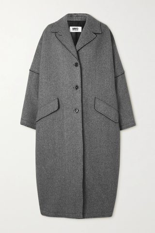 유럽직배송 메종마르지엘라 코트 MM6 MAISON MARGIELA Oversized paneled wool-blend tweed coat 1647597284242338