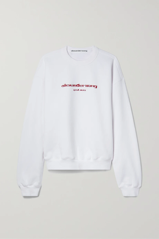 유럽직배송 알렉산더왕 스웻셔츠 ALEXANDER WANG Printed cotton-blend jersey sweatshirt 46376663162443342