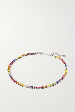 유럽직배송 아미나무아디 목걸이 AMINA MUADDI Silver-tone crystal necklace 4394988608645330