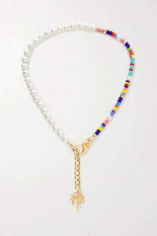 유럽직배송 MARTHA CALVO Tropical Escape gold-plated, pearl and bead necklace 1647597282946989