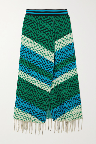 유럽직배송 도도바오르 스커트 DODO BAR OR Wrap-effect crystal-embellished fringed striped woven skirt 43769801095940322