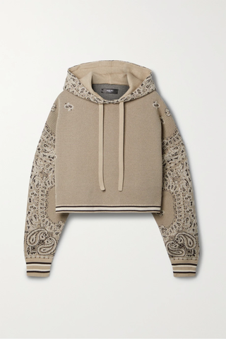 유럽직배송 아미리 후디 AMIRI Bandana oversized jacquard-knit cotton and cashmere-blend hoodie 38063312419505806