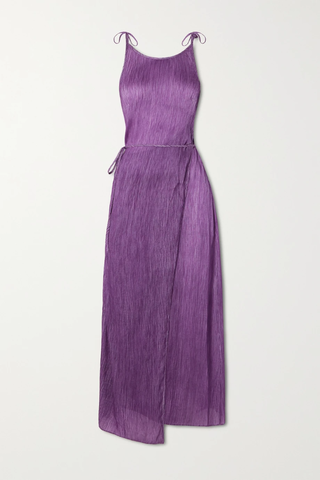유럽직배송 아크네스튜디오 원피스 ACNE STUDIOS Silk-plissé wrap dress 1647597285300540