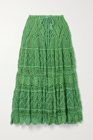 유럽직배송 ALIX PINHO Joyce crocheted cotton maxi skirt 1647597282643094