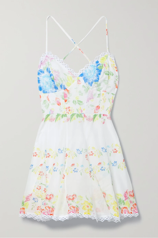 유럽직배송 CHARO RUIZ Cania open-back floral-print cotton-blend voile mini dress 42247633207887826