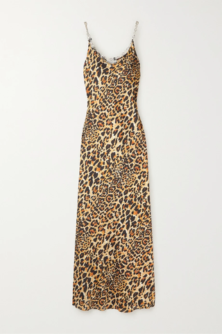 유럽직배송 파코라반 원피스 PACO RABANNE Embellished leopard-print satin maxi dress 46376663162392887
