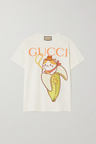유럽직배송 구찌 티셔츠 GUCCI + Bananya printed cotton-jersey T-shirt 45666037504264351
