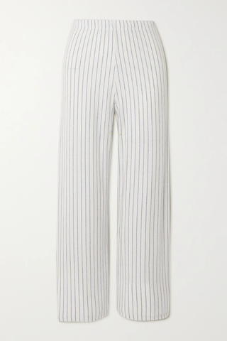 유럽직배송 레셋 팬츠 LESET Lauren cropped striped stretch-jersey straight-leg pants 45666037505295403