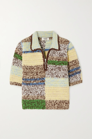 유럽직배송 SEA Paige crochet-knit polo sweater 1647597284004671