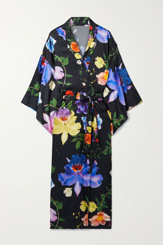 유럽직배송 플뢰르드말 로브 FLEUR DU MAL Belted floral-print stretch-silk robe 45666037505006601