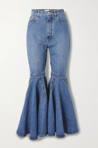 유럽직배송 알라이아 청바지 ALAÏA Cropped high-rise flared jeans 43769801097439938