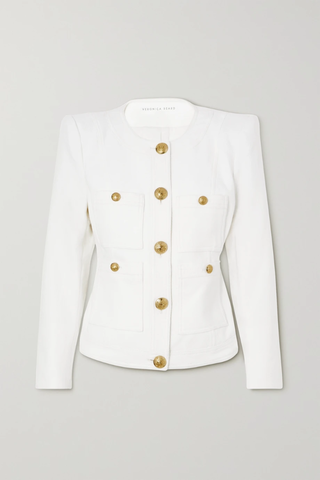 유럽직배송 베로니카비어드 자켓 VERONICA BEARD Ferazia embellished grain de poudre cotton-blend jacket 43769801094779325
