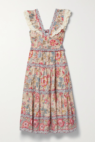 유럽직배송 SEA Tess ruffled floral-print cotton midi dress 1647597277424726